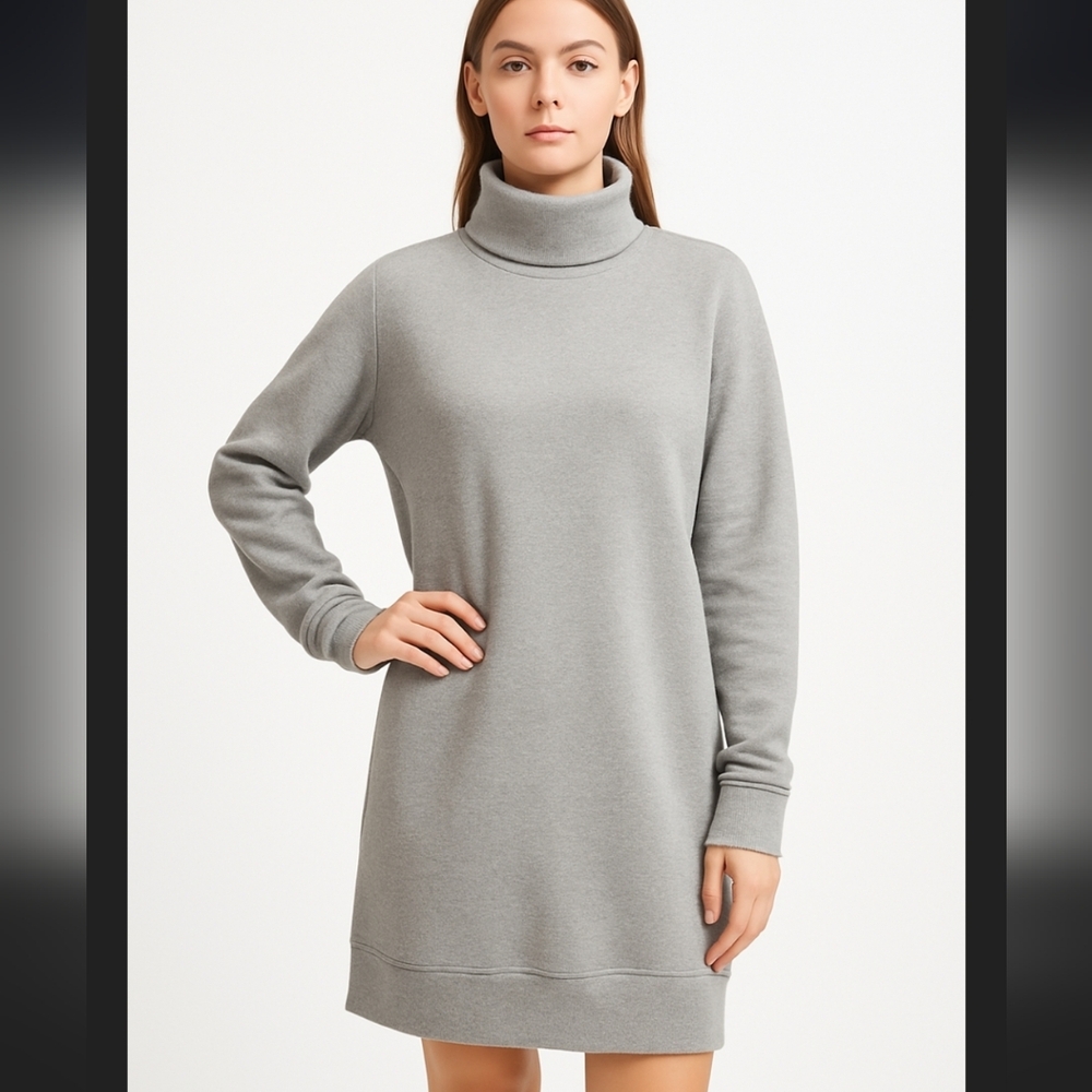 Reformation The Cory Mini Sweatshirt Dress in Gray
